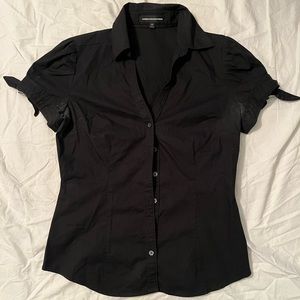 express black button up work blouse